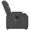 Electric Stand up Massage Recliner Chair Dark Gray Fabric
