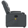 Stand up Massage Recliner Chair Gray Faux Leather