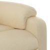 Stand up Massage Recliner Chair Cream Fabric