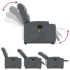 Stand up Massage Recliner Chair Gray Faux Leather