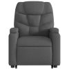 Electric Stand up Massage Recliner Chair Dark Gray Fabric