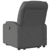 Electric Stand up Massage Recliner Chair Dark Gray Fabric