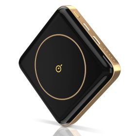 Magnetic Wireless Power Bank 10000mAh Magnetic Portable Charger MagSafe Wireless Power Bank Fit for IOS Phones 14/13/12/11 Series (Option: Black)