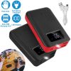 10000mAh Portable Power Bank External Battery Pack Charger Dual USB Charge Ports with LCD Display Flashlight Type C Micro USB Lightning Input Ports